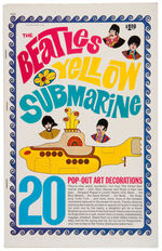 "THE BEATLES - YELLOW SUBMARINE" LOT WITH DECORATIONS & STICK-ONS.