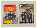 THE BEATLES "THE SATURDAY EVENING POST" MAGAZINE & SIGN DISPLAY.