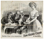 TOM KEENE/SWEET VIOLET CIGAR NOVELTY TRADE CARDS.