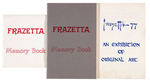 “FRAZETTA 77 ART EXHIBIT MEMORY BOOK” AND PROMO FLYER.