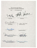 “THE COMPLETE MASTERS OF DARKNESS” LTD. EDITION BOOK SIGNED SHEETS- 39 SIGNATURES.