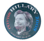 HILLARY CLINTON PAIR OF 2008 HOPEFUL FLASHER BUTTONS WITH PHOTOS ALTERNATING TO JFK AND RFK.
