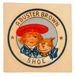 SHOE & RUBBERS ADVERTISING POSTER STAMPS PLUS BUSTER BROWN DECAL.