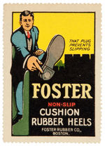 SHOE & RUBBERS ADVERTISING POSTER STAMPS PLUS BUSTER BROWN DECAL.