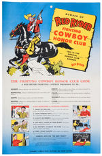 "RED RYDER FIGHTING COWBOY HONOR CLUB" BANNER.