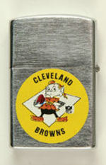 "CLEVELAND BROWNS" 1960s GLASS/LIGHTER.
