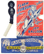 “FLASH GORDON SPACE COMPASS” & “JET BALLOON” CARDED PAIR.