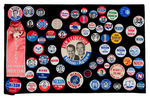 NIXON 1968 INSTANT COLLECTION OF 64 BUTTONS.