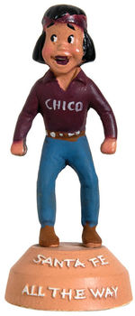 “SANTA FE – ALL THE WAY” CHICO ADVERTISING FIGURE.