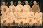 1915 NEW YORK LINCOLN STARS NEGRO LEAGUE TEAM PHOTO WITH POP LLOYD/SANTOP/POLES.