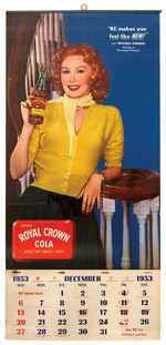 ROYAL CROWN COLA 1954 RHONDA FLEMING CALENDAR.