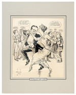 “IT’S FITZGERALD’S NIGHT TO DANCE” MAYORAL CELEBRATION 1913 EDITORIAL ORIGINAL ART BY "NORMAN."