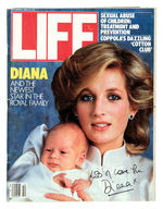 PRINCESS DIANA SIGNED ISSUE OF “LIFE” MAGAZINE.