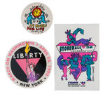 GAY RIGHTS BUTTON TRIO INCLUDING KEITH HARING DESIGN.