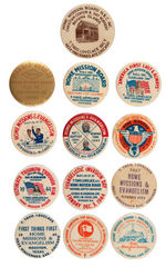 NATIONAL BAPTIST CONVENTION 13 BUTTONS FROM NATIONS OLDEST AFRICAN AMERICAN RELIGIOUS GROUP.