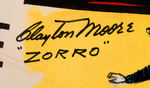 CLAYTON MOORE SIGNED "GHOST OF ZORRO" MOVIE SERIAL POSTER,