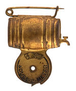 "SOUSE-O-METER" EARLY BRASS NOVELTY PIN TO COUNT DRINKS.