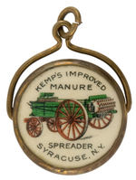 "KEMP'S IMPROVED MANURE SPREADER" EARLY 1900s CELLO SPINNER.