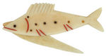 CARVED FISH, POSSIBLY IVORY, TOOTHPICK.
