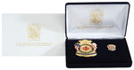 OBAMA 2009 “FIRE & EMS DEPARTMENT” SERIALLY NUMBERED  OFFICIAL INAUGURAL BADGE AND PIN.