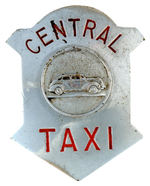 CENTRAL TAXI HAT BADGE.