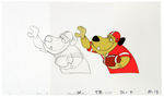 HANNA-BARBERA SIGNED DICK DASTARDLY & MUTTLEY ANIMATION CEL PAIR.