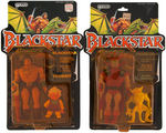 "BLACKSTAR" CARDED ACTION FIGURE LOT WITH "WARLOCK" MOUNT.