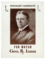 “SOCIALIST CANDIDATE FOR MAYOR (SCHENECTADY, NY) GEO. R. LUNN” CARDBOARD POSTER.