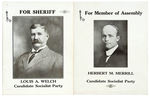 SCHENECTADY NEW YORK “SOCIALIST PARTY” ASSEMBLY AND SHERIFF CANDIDATES POSTERS.