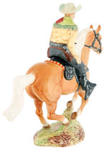 ROY ROGERS ON TRIGGER RARE CERAMIC FIGURINE BY BESWICK OF ENGLAND.