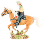 ROY ROGERS ON TRIGGER RARE CERAMIC FIGURINE BY BESWICK OF ENGLAND.
