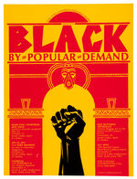 "BLACK BY POPULAR DEMAND" RAP & REGGAE MUSIC PERFORMANCES POSTER.