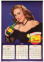 “DRINK SQUIRT” 1949 FOUR-PAGE CALENDAR.