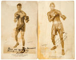 CUBAN BOXERS KID CHOCOLATE & YOUNG CULLIMBER SIGNED PHOTO PAIR.