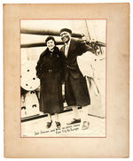 “JACK JOHNSON AND WIFE ON RETURN HOME TRIP IN EUROPE” LARGE PHOTO.