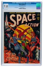 SPACE ACTION #1 JUNE 1952 CGC 7.0 OFF-WHITE TO WHITE PAGES.