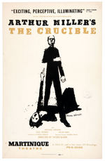 "ARTHUR MILLER'S THE CRUCIBLE/AN EVENING WITH LeROI JONES" THEATRE POSTER PAIR.