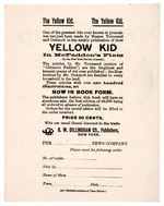 "THE YELLOW KID IN McFADDEN'S FLATS" ADVERTISING FLYER.
