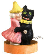 WITCH AND BLACK CAT DANCING COMPOSITION FIGURES.