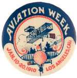 HISTORIC EARLY AVIATION BUTTON FROM 1910 LOS ANGELES EVENT.