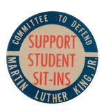 RARE EARLY 1960s BUTTON FROM "COMMITTEE TO DEFEND MARTIN LUTHER KING, JR."
