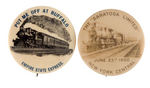 PAIR OF EARLY AND SCARCE CIRCA 1900 NEW YORK STATE RAILROAD BUTTONS.