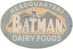 "BATMAN DAIRY FOODS" WINDOW CLING PAIR.