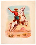 "THE LONE RANGER AND SILVER" & "TONTO AND SCOUT" SET OF 1943 MERITA BREAD PREMIUM PICTURES.