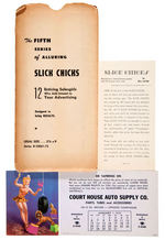 "SLICK CHICKS" PIN-UP BLOTTER SALESMAN'S SAMPLE SET.