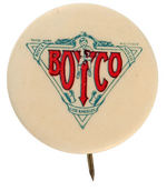 RARE BUTTON FOR MAKER OF BOY SCOUT CANTEENS.