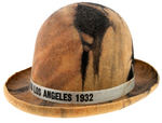 1932  LOS ANGELES OLYMPICS SOUVENIR DERBY HAT.