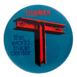 "THE WORLD TRADE CENTER" BUTTON PAIR INCLUDING RARE BUTTON PROMOTING THE BUILDER.