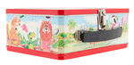 "CARTOON ZOO LUNCH CHEST" METAL LUNCHBOX WITH THERMOS.