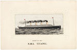 "R.M.S. TITANIC" POSTCARD WITH WOVEN SILK INSERT.